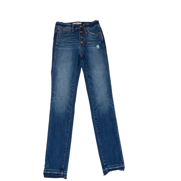 Madewell Pants - Madewell 10" High-Rise Button Fly Skinny Jeans in Dewitt Wash Size 23